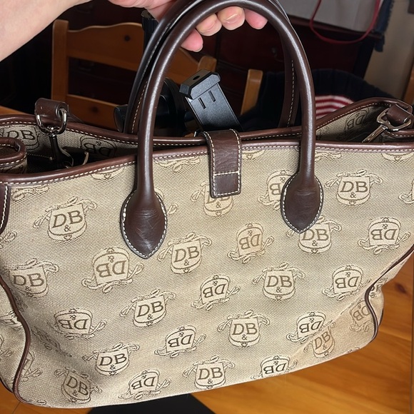 Dooney & Bourke Brown Double Handle Tote PLUS Shoulder Strap & Coin Purse - Picture 2 of 8